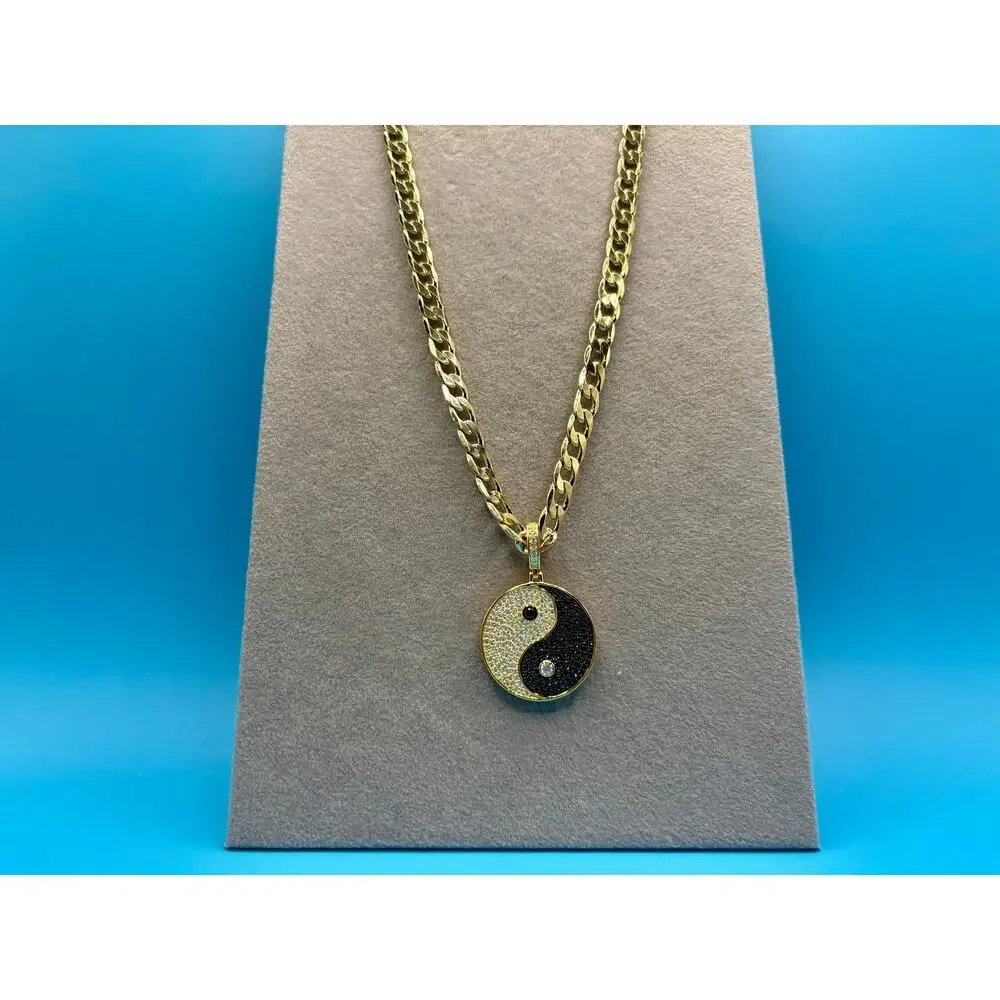 NEW Moissanite Ying Yang Pendant & 24